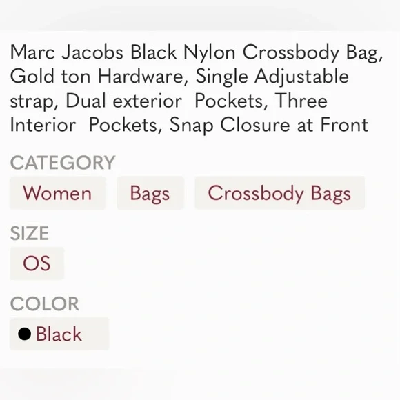 Mark Jacobs mini nylon Natasha cross body bag - Picture 9 of 9
